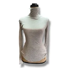 SOEJU ソージュ カシミヤ混 タートルネック カットソー トップス ニット セーター 長袖 ストレッチ コットン混 薄手 レディース サイズF グレー 秋 久喜倉庫店 K276H