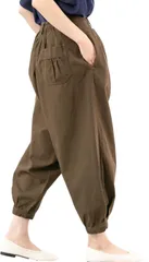 4L Regular_カーキ [スリーピング シープ] アラジン パンツ イージー ジョガー リラックス ゆったり カジュアル レディース サルエル ルーム テーパード くるぶし丈 チノパン チノ 大きいサイズ 7分丈 レディース大きいサイズ レディース冬 レ