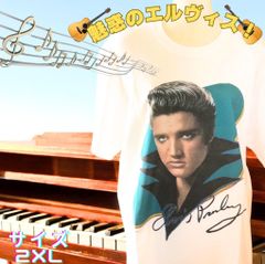 Elvis Presleyエルヴィス・プレスリー フォトTサインプリント2XL
