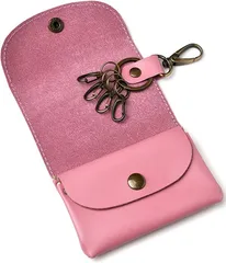 本革幸房 キーケース メンズ レザーソムリエ監修／整理収納アドバイザー監修 キーホルダー 小銭入れ レディース ピンク( (5)ピンク)