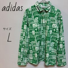 アディダス　adidas ゴルフ　長袖ポロシャツ　レディース　サイズL 総柄