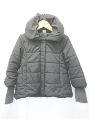 ◇ ⊇ petit main 袖リブ キッズ 子供服 長袖 中綿 ジャケット サイズ130 ブラック 女の子 E  【1409250036101】
