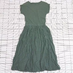 ◇ ⊃ URBAN RESEARCH ｱｰﾊﾞﾝﾘｻｰﾁ シンプル系 半袖 ロング コットンギャザーワンピース　サイズＦ グリーン系 レディース E  【1508060022981】