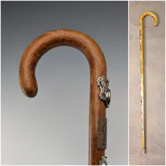 【美品】英国 イギリス 杖 ステッキ 中古 アンティーク 紳士 ビンテージ122 1919年 英国アンティーク 紳士用ステッキ 杖 曲がりホーン
