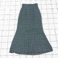 ◇ ⊇ RESEXXY リゼクシー チェック ロング マーメイド スカート サイズF ネイビー系グリーン系 レディース E  【1508060011848】