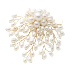 【ゴールド×ワンサイズ】[Cream dot. クリームドット公式] コサージュ ブローチ フォーマル 卒業式 卒園式 入学式 入園式 ママスーツ パール 花 ワイヤーフラワー ピン クリップ 華やか 大人 上品 エレガント  