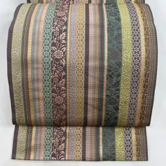 ⑥⑦⑦本場筑前博多織 ジャバラ 正絹 全通 小森草木染工房 名古屋帯 未使用 ⑥⑦⑦本場筑前博多織 ジャバラ 正絹 全通 小森草木染工房