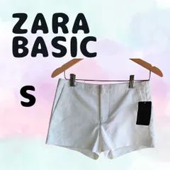 a457 【ZARA BASIC】ザラベーシック ショートパンツ (S) 白 ホワイト