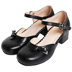 19.0 cm_ブラック [アリサナ] フォーマルシューズ 女の子 キッズ シューズ ピアノ ドレス 発表会 子供 靴 ブラック 19cm