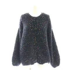 シンプリシテェ SIMPLICITE 24AW 2WAY ニットカーディガン セーター ドット F ネイビー マルチカラー /CX ■OS
