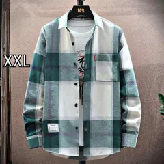 [XXL]メンズ ファッション 服  オシャレ シンプル 大人 かっこいい 大きいサイズ ストリート 紳士服 チェック柄 シャツ 夏 カジュアル 長袖 薄手 コート 