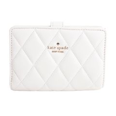 ケイトスペード kate spade 二つ折り財布 キャリー スムース キルテッド レザー ミディアム コンパクト バイフォールド ウォレット レディース ka591