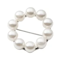 【A：シルバー×ワンサイズ】[Cream dot. クリームドット公式] ブローチ コサージュ フォーマル 卒業式 卒園式 入学式 入園式 ママスーツ パール キュービックジルコニア ビジュー 小さめ ミニ ピン 華やか 大人 上品 エレガント