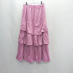 ◇ MIIA ミーア ロング丈 フレア スカート サイズF ピンク系 レディース E  【1407020006217】