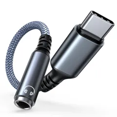 Highwings イヤホンジャック 変換 タイプc type-c イヤホン変換 usb-c イヤホンジャック 3.5mm アダプター オーディオアダプタ ハイレゾ音質 高耐久ケーブ DAC搭載 ナイロン編み イヤホン ヘッドホン ヘッドセット スマートフォン