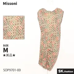 M MISSONI 花柄 ノースリーブ ワンピース MISSONI ミッソーニ 花柄 フレアワンピース ニット XS〜Lサイズ
