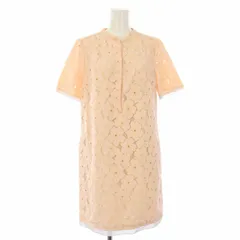 ダイアンフォンファステンバーグ DIANE von FURSTENBERG ワンピース レース 半袖 ひざ丈 4 ピンク 404-148673 /TK