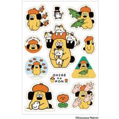 （まとめ買い）サンビー 何にでも貼れる マルチステッカー おひげのポン ポンちゃんとどうぶつ MLS-OP04 【×3セット】