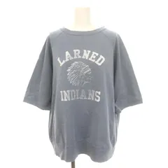 レミレリーフ REMI RELIEF Print 1/2 Sleeve Sweat スウェット トレーナー 五分袖 コットン F ライトブルー 白 ホワイト /NR ■OSのサムネイル