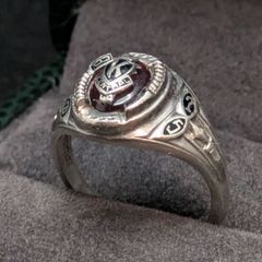 JOSTENS 1983年製 ヴィンテージ カレッジリング シルバー925 青 JOSTENS 1983年製 ヴィンテージ カレッジリング シルバー925 青