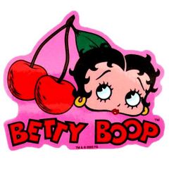 SMP-BT1061-188 キャラクター ステッカー シール  ベティ ブープ（ チェリー ) （ サイズ　約6.2×7.2ｃｍ 1枚入り )  ( Betty Boop かわいい おしゃれ かっこいい マーク ワッペン デコステッカー ビニール )