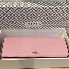 FURLA ピンク 長財布 箱・リボン・ショッパー付き - メルカリ