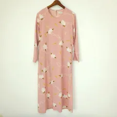 #anc カネコイサオ KANEKO ISAO ワンピース ピンク 白 緑 バラ アクセサリー柄 ロング レディース [935220]のサムネイル
