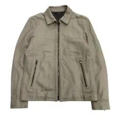 5351 POUR LES HOMMES ラムレザー ライダース グレー　1 セール】 ラムレザーシングルライダース （レザーブルゾン