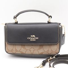 COACH コーチ ティリー シグネチャー ハンドバッグブラック O - メルカリ