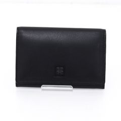 ジバンシー GIVENCHY レザーカードケース ロゴモチーフ ブラック 【中古】A