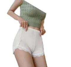 [Coup de Coeur！] [クープ・ド・クール] レース 見せパン ショートパンツ 下着インナー ペチコート インナーパンツ レディース ハイウエスト かわいい フェミニン ガーリー タイト ルームウェア 部屋着 (JP [ホワイト] [M] [標準]