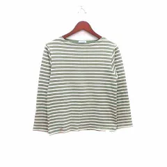 アーバンリサーチ ドアーズ URBAN RESEARCH DOORS FORK&SPOON Tシャツ カットソー ボートネック ボーダー 長袖 1 緑 グリーン 白 ホワイト /YK