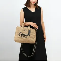 COACH コーチ カーゴ トート バッグ CAM71 2WAY ショルダーバッグ 斜め掛け ハンドバッグ A4収納可能 カゴバッグ ロゴ　ブランド 