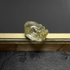 天然石★【極!極満針ルチルクォーツ】★手彫り貔貅 天然石 原石 25*16.6*14.4mm ZB7476
