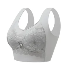 Karly Shop ノンワイヤーブラ シームレス レース ブラジャー ナイトブラ バストケア 育乳 盛れる おしゃれ セクシー 楽 大きいサイズ as3268