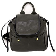 マルニ MARNI レザーバックパック リュックサック ZAMP0004U0 LV688 ブラック ゴールド金具 【中古】Aランク