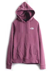ノースフェイス 前V スウェット フード パーカー プルオーバー 裏起毛 S 紫
