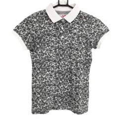 マスターバニー 半袖ポロシャツ グレー×白 花柄 レディース 0(S) ゴルフウェア MASTER BUNNY EDITION