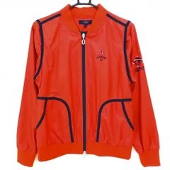 【超美品】キャロウェイ 2WAYジャケットブルゾン レッド×ネイビー 地模様 袖着脱可 レディース L ゴルフウェア Callaway