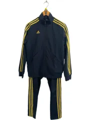 adidas (アディダス) ジャージ セットアップ  ゴールドライン ウォームアップジャケット・パンツセット climalite機能 ポリエステル タイ製 AP3973 AP3977 S ブラック×ゴールド メンズ/004