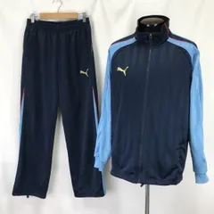 日本製★プーマ/PUMA★トラックジャケット&パンツ/ジャージ上下セット【メンズM/紺×水色/navy×light blue】Jackets/Set up/Made in Japan◆cBH518<sale>