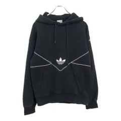adidas アディダス スウェット パーカー スポーツ ブラック(メンズ M相当)中古 古着 V1182