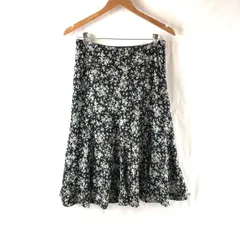 エンスウィート ensuite スカート 小花柄 フレア 裏地付き 黒系 3サイズ 2025090900267