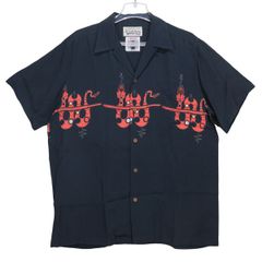 WACKO MARIA ワコマリア x WOLF'S HEAD ウルフズヘッド S/S HAWAIIAN SHIRT ショートスリーブ ハワイアン シャツ ブラック アロハシャツ スネーク 蛇 半袖 サイズM augk