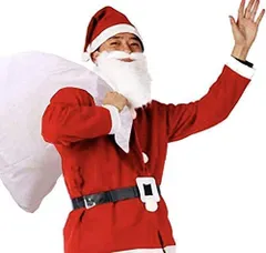 【特価商品】[ROZZERMAN] サンタクロース コスチューム 大人用 サンタ コスプレ クリスマス 衣装 トナカイ (5点セット)