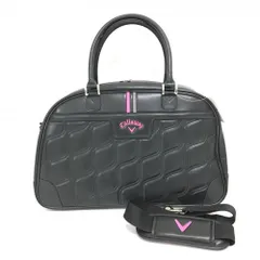 【新品】キャロウェイ 2WAYボストンバッグ 黒×ピンク ショルダーストラップ付 内外ポケット ロッカーバッグゴルフ 2023年モデル Callaway