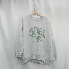 ◇ ⊇ AMERICAN HOLIC アメリカン ホリック ロゴプリント 長袖 トレーナー サイズL グレー レディース E  【1502030027082】