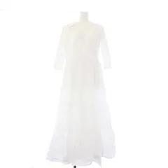 ボーダーズアットバルコニー BORDERS at BALCONY BALLERINA MAXI DRESS バレリーナマキシドレス カシュクールワンピース ロング 七分袖 36 S 白 ホワイト /KHのサムネイル
