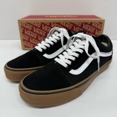 極美品 VANS UA OLD SKOOL 26.5cm BLACK GUM SOLE VN0001R1GI6 US企画 ヴァンズ バンズ オールドスクール ブラック ガムソール ローカット スニーカー 黒 【X0507-001】□268