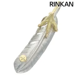 ゴローズ好き　平打ちブレス　銀爪メタル付き特大フェザー　k18 セット販売 ゴローズ好き 平打ちブレス 銀爪メタル付き特大フェザー k18